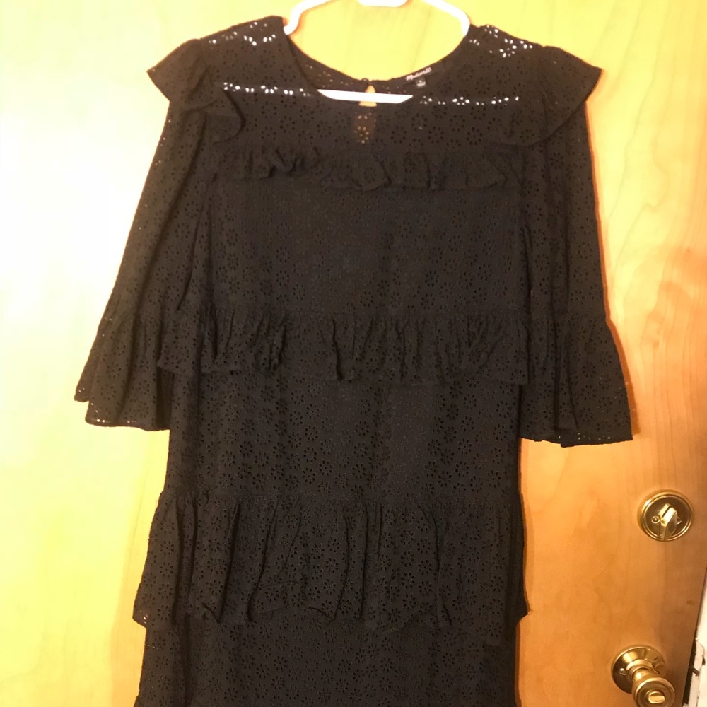 Madewell Ruffle Velvet Minidress